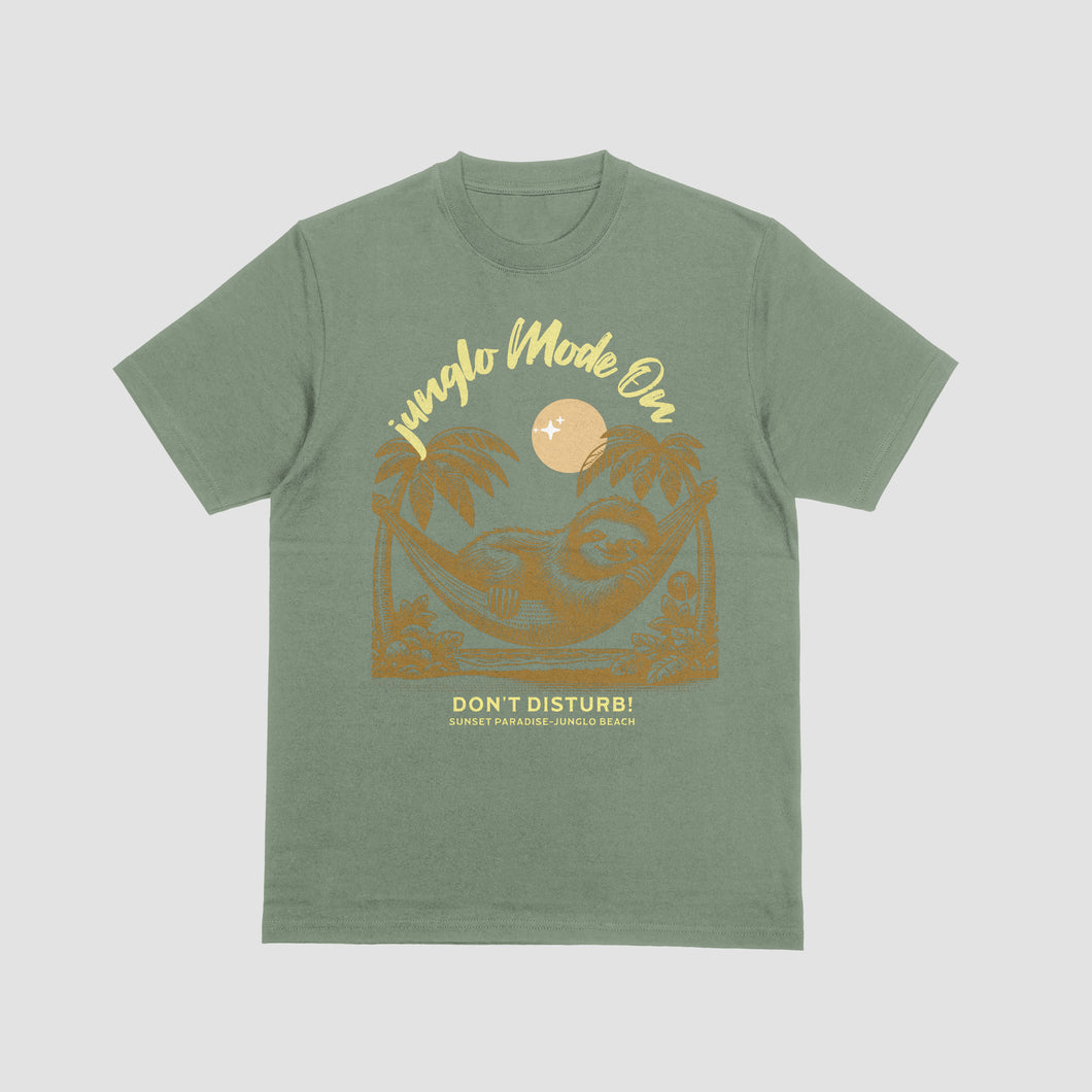 Junglo tee maglietta Beach mode on Dusty green
