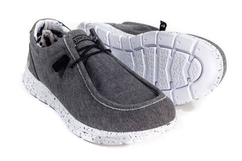 Dark gray vegan shoes